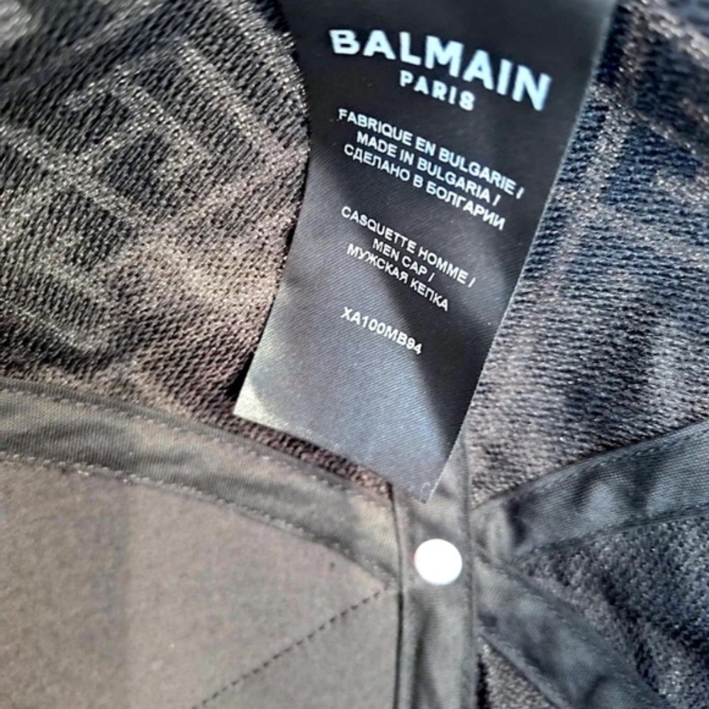 🔥Balmain *NEW W/T  Wrap and BAG Blk/Gray adjustable*YOU CANNOT FIND THIS CAP - Picture 8 of 10